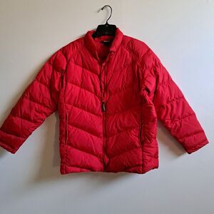 Woolrich Red Down Puffer Jacket Water Resistant Full Zip Warm Winter Coat M‎